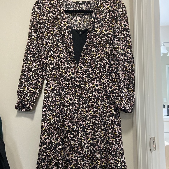 Uniqlo Printed 3/4 sleeve flare dress size XS - Picture 3 of 6